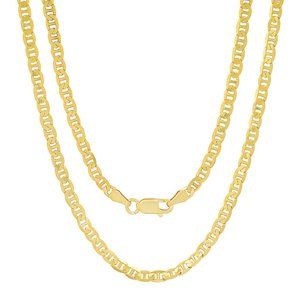 Gold/Silver 22" Italian Gucci Mariner Chain - 925 Italy - Ladies/Mens/Unisex